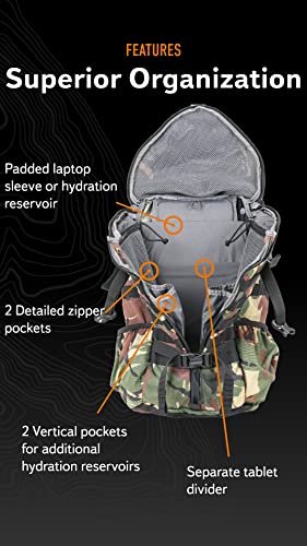 Mystery Ranch 2日間バックパック-タクティカルデイパック Molle ハイキングパック 27L, Small/Medium 中間 画像