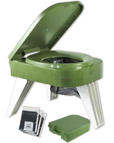 FUTUREFOX 【防災士推奨】 簡易トイレ 災害用 防災トイレ ポータブルトイレ コンパクト 耐荷重150kg トイレキット付属 (簡易トイレ（本体）) 画像1