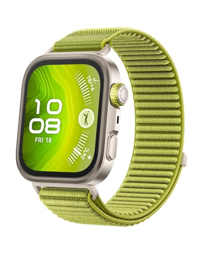 HUAWEI WATCH FIT 4 Pro スマートウォッチ 薄型軽量 ゴルフ機能 アウトドアに適した気圧計と測位システム 1.82インチ3000nitsディスプレイ サファイアガラス チタン合金ベゼル 10日間ロングバッテリー iOS/Android対応 グリーン 1枚目 画像