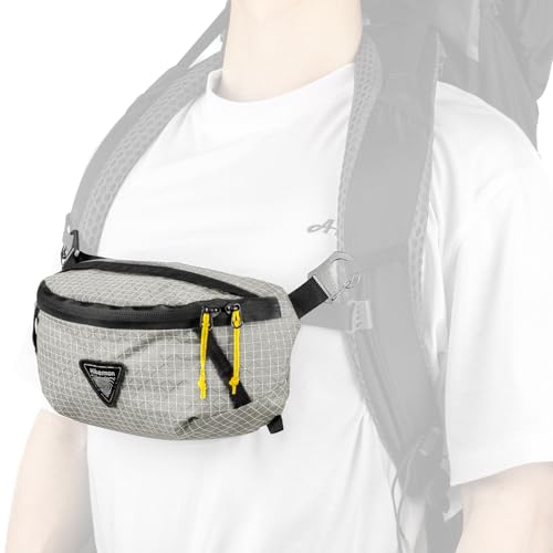登山用ポーチ リュックに付ける 拡張収納 サコッシュ チェストバックとして ザックに付ける 防水 頑丈 超軽量 アウトドア 釣り ツーリング (ライトグレー) 1枚目 画像