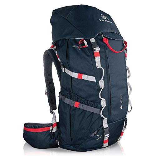 [NORDKAMM] バックパック 50L + 10L 大容量 軽量1.7kg 防水 レインカバー ザック 長期旅行 登山 防災 アウトドア【日本語説明書付】 (日本正規版) 60リットル 画像1