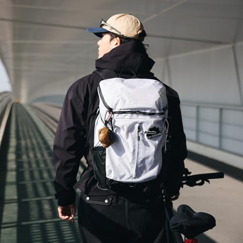 [Naturehike] ハイキング用登山用バッグキャンプ用バッグ通気 多機能バッグ 撥水各種ポケット搭載 軽量化コンパクト25L容量アウトドア用旅行用(白い, 25L) 中間 画像