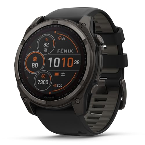 ガーミン(GARMIN) フラッグシップモデル fenix 8 Sapphire Dual Power 51mm Ti Carbon Gray DLC/Black マルチスポーツGPSウォッチ【太陽光充電】【ロングバッテリー】【睡眠計測】 【ランニング・ゴルフ・登山・サイクリング等30種類以上対応】【Android/iOS対応】【Suica機能搭載】【ビジネスシーンもOK】【日本正規品】 1枚目 画像