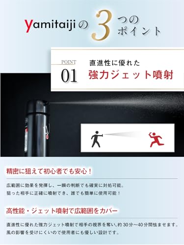 ALITTLE 国産 催涙スプレー 日本製 護身用スプレー 防犯 熊撃退スプレー としても活躍 yamitaiji spray 安心安全 日本製国内製造 小型 防犯グッズ 中間 画像