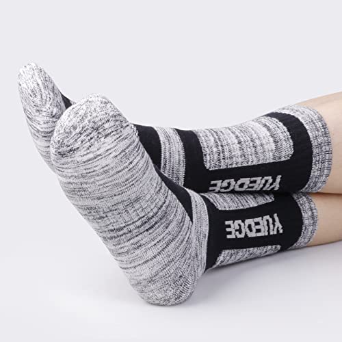 [YUEDGE] 靴下 メンズ ソックス スポーツ トレッキング 登山用靴下 作業用 抗菌防臭 綿 通気性 5足セット 25-28 cm 中間 画像