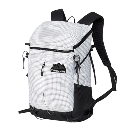 [Naturehike] ハイキング用登山用バッグキャンプ用バッグ通気 多機能バッグ 撥水各種ポケット搭載 軽量化コンパクト25L容量アウトドア用旅行用(白い, 25L) 画像1