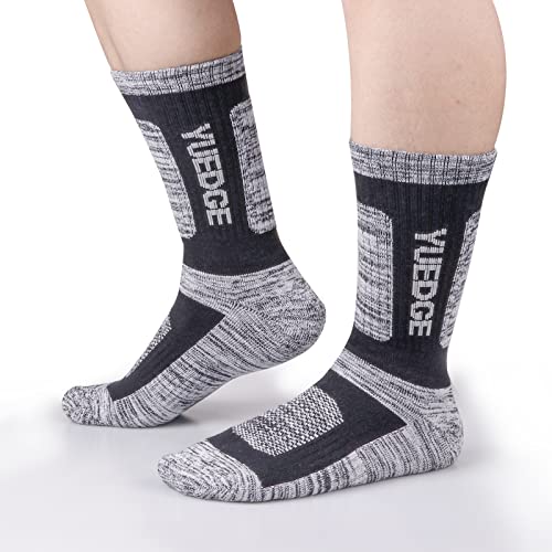 [YUEDGE] 靴下 メンズ ソックス スポーツ トレッキング 登山用靴下 作業用 抗菌防臭 綿 通気性 5足セット 25-28 cm 最後 画像