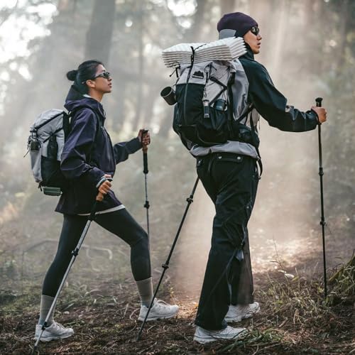 [Naturehike] ハイキング用登山用バッグキャンプ用バッグ通気 多機能バッグ 撥水各種ポケット搭載 軽量化コンパクト25L容量アウトドア用旅行用(白い, 25L) 最後 画像