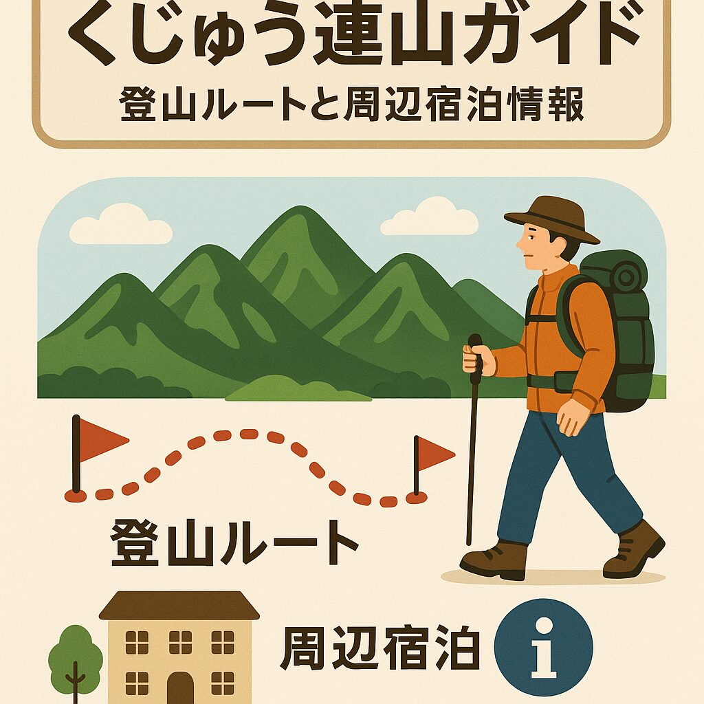 くじゅう連山ガイド｜登山ルートと周辺宿泊情報