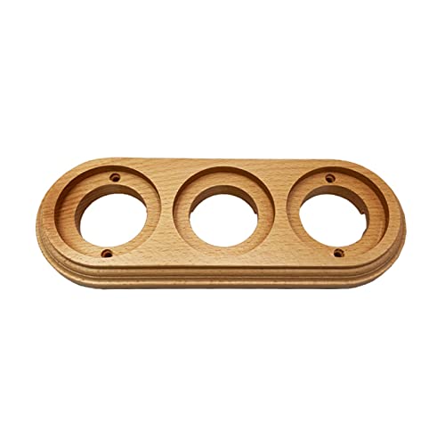 yaoqijie ヨーロッパのセラミックノブスイッチ屋外照明高周波セラミック壁ライトスイッチ EUソケット lasting (Color : 3 Holes Wood Base) 1枚目 画像