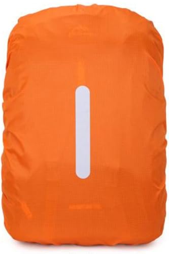 [ベンケ] 【十字バックルでズレない】 リュックカバー 防水 ザックカバー バックアップカバー レインカバー リュック バッグカバー 雨よけ バックカバー 反射板付き 通勤 通学 梅雨対策 落下防止 登山 夜間 走行 20l 30l 40l 50l 60l アウトドア 釣り 自転車 バイク 雨 雪 台風 大雨 リフレクター 撥水 (オレンジ XS) 画像1