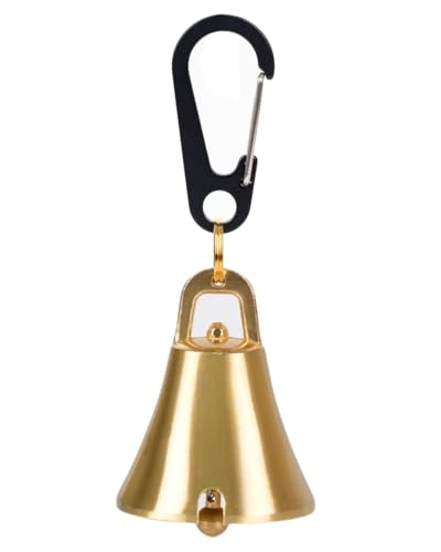 熊鈴 消音機能付き 真鍮製 熊よけ鈴 【プロ登山家推奨】 大音量 驱熊铃 熊よけベル 登山 鈴 トレッキング 山歩き ハイキング 山菜取り 熊 鈴 ベル(Black) 1枚目 画像