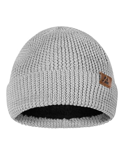 [DANISH ENDURANCE] メリノウール ニット帽 フリース裏地 メンズ レディース グレー フリーサイズ 画像1