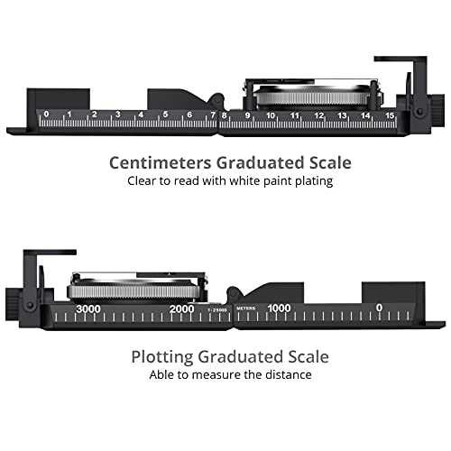 Proster 方位磁針 高精度コンパス 亜鉛合金製 傾斜計付き IP65防水性 折り畳み式 登山/狩猟/ハイキング/地質などのアウトドア活動に適用 (ブラック) 中間 画像