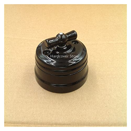 yaoqijie ヨーロッパのセラミックノブスイッチ屋外照明高周波セラミック壁ライトスイッチ EUソケット lasting (Color : 3 Holes Wood Base) 最後 画像