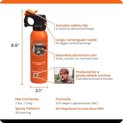 EPA認証済み UDAP 熊撃退スプレー ホルスター付 (アメリカ森林警備隊採用品)正規輸入品 熊スプレー 業務用 自治体導入 法人 最後 画像