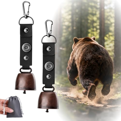 熊鈴 【2個セット 収納袋付】消音機能付き 大音量 熊よけ鈴 軽量コンパクト 登山 熊対策 ハイキング トレッキング くまよけグッズ 防熊 ベアベル 自転車鈴 兼用 画像1