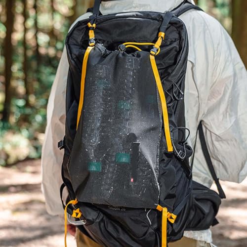 [KMCNG] バックパックモジュラー拡張ポーチハイキングバッグ用 6L 収納スペース耐引裂性防水巾着開閉バックパックモジュラー拡張ポーチ 中間 画像