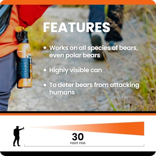 EPA認証済み UDAP 熊撃退スプレー ホルスター付 (アメリカ森林警備隊採用品)正規輸入品 熊スプレー 業務用 自治体導入 法人 中間 画像