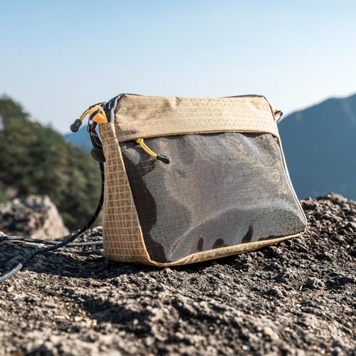 サコッシュ バッグ 防水 登山 軽量 小物入れ ショルダーバッグ ナイロン サコッシュポーチ 多機能 自立 斜めがけ アウトドア トラベル ハイキング 旅行 (ブラック) 最後 画像