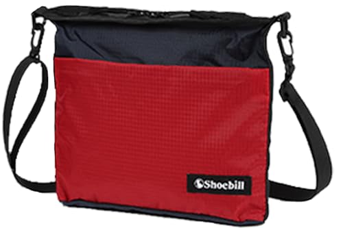 [Shoebill] サコッシュ バッグ ショルダーバッグ ナイロン 防水 登山 アウトドア 軽量 (レッドネイビー) 1枚目 画像