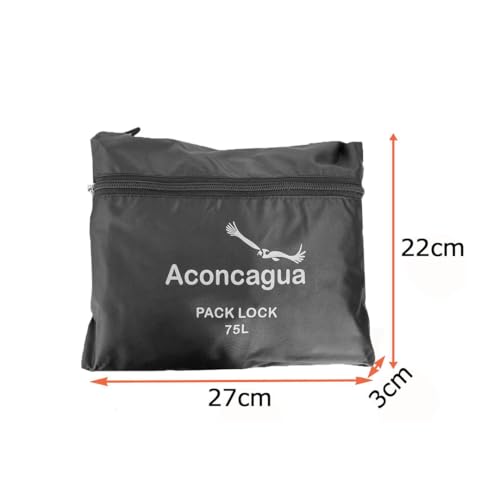Aconcagua アコンカグア Cover75 ザックカバー 75 大型ザック用 防犯用カバー 60~80L PackLock75 中間 画像