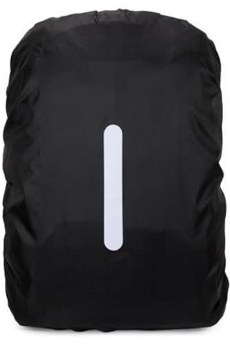 [ベンケ] 【十字バックルでズレない】 リュックカバー 防水 ザックカバー バックアップカバー レインカバー リュック バッグカバー 雨よけ バックカバー 反射板付き 通勤 通学 梅雨対策 落下防止 登山 夜間 走行 20l 30l 40l 50l 60l アウトドア 釣り 自転車 バイク 雨 雪 台風 大雨 リフレクター 撥水 (ブラック M) 1枚目 画像