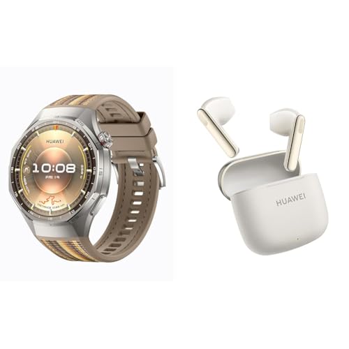 【FreeBudsセット】HUAWEI WATCH GT 6 Pro 46mm スマートウォッチ 1.47インチ大画面 最長21日間バッテリー サイクリング/登山/進化したゴルフナビ スポーツモード100種類以上 GPS搭載 心電図分析 健康/情緒モニタリング iOS/Android対応 ブラウン＋HUAWEI FreeBuds SE 3 ワイヤレスイヤホン 1枚目 画像