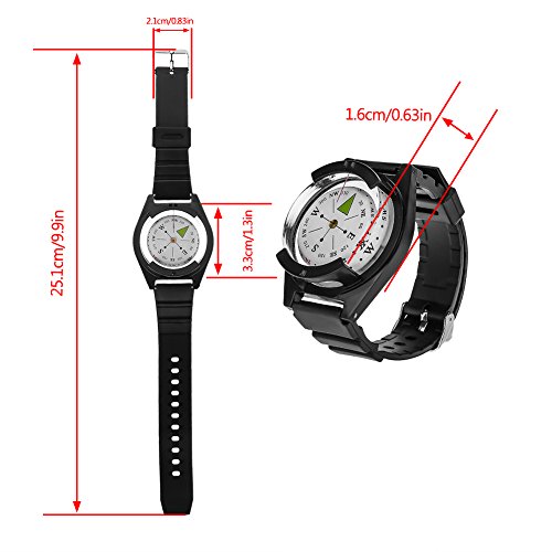 コンパス ミニタイプ 高精度 腕時計型 防水 方位磁针 羅針盤 方位磁石 方向指示 アウトドア キャンプ 登山 ハイキング 最後 画像