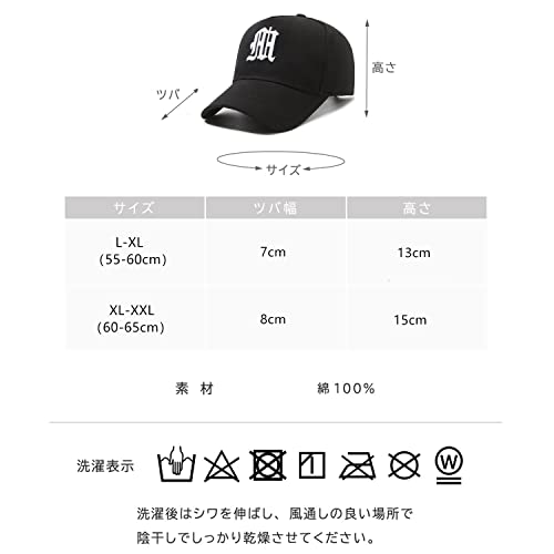 [Odejaa] キャップ メンズ レディース 大きいサイズ 帽子 コットン 深め 紫外線対策 日よけ 型崩れない 無地 シンプル 人気 おしゃれ かっこいい 野球帽 登山・釣り・アウトドアなどに 調整可能 男女兼用 (XL-XLL, 青-赤) 中間 画像