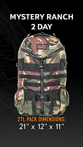 Mystery Ranch 2日間バックパック-タクティカルデイパック Molle ハイキングパック 27L, Small/Medium 最後 画像