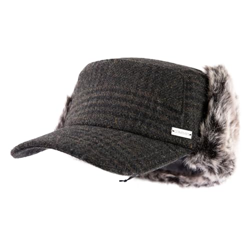 [TOP-EX] キャップ 帽子 耳あて付きキャップ ワークキャップ 防寒帽子 イヤーマフキャップ 作業帽子 ミリタリーキャップ 秋 冬 暖かい 柔らか メンズ レディース スキー 登山 自転車 通学 アウトドア 大きいサイズ (アーミーグリーン 58-60㎝) 画像1