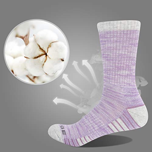 [YUEDGE] 靴下 レディース 登山 アウトドアウエア スポーツ トレッキング ハイキング ウォーキング用ソックス 高級綿 通気吸汗 抗菌防臭 3足セット 21-25cm 最後 画像