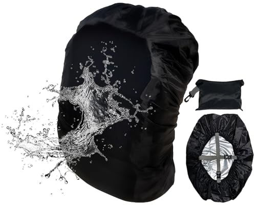 [LAXELD] 【日本企業 x 傘の耐水圧6倍を実験済】リュックカバー ザックカバー レインカバー 防水 リュックサック カバンカバー 自転車 通学 収納袋付き 20L 30L 40L 50L 60L (M（25〜35L）) 1枚目 画像