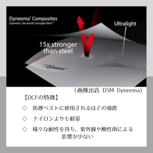 ダイニーマ ポーチ 防水 小物入れ ガジェットポーチ 登山 DCF キューベンファイバー ハイブリッド (ブレイズオレンジ, M) 中間 画像