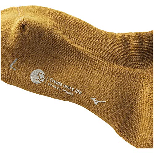 [ミズノ] アウトドアトラベルウェア ブレスサーモウール 中厚ソックス Go to by mizuno B2JX9702 レディース イエロー 日本 22-24 (日本サイズS相当) 最後 画像