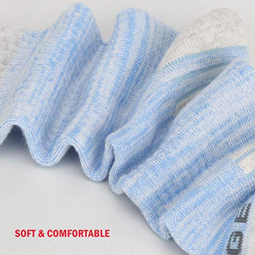 [YUEDGE] 靴下 レディース 登山 アウトドアウエア スポーツ トレッキング ハイキング ウォーキング用ソックス 高級綿 通気吸汗 抗菌防臭 3足セット 21-25cm 中間 画像