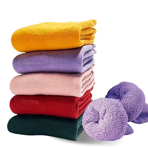 [MOSOTECH] 靴下 レディース 暖かい 冬 5足セット 厚手 防寒 厚手 あったか 吸汗消臭 耐久性 保温 登山 靴下 画像1