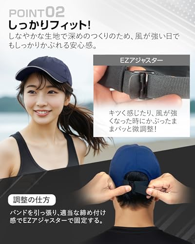 TeamOneDay 【防水/UVカット】 オールウェザースマートキャップ レインキャップ 帽子 男女兼用 深め 母の日 ギフトに最適 スポーツ ランニング 釣り 登山 アウトドア (ホワイト) 中間 画像