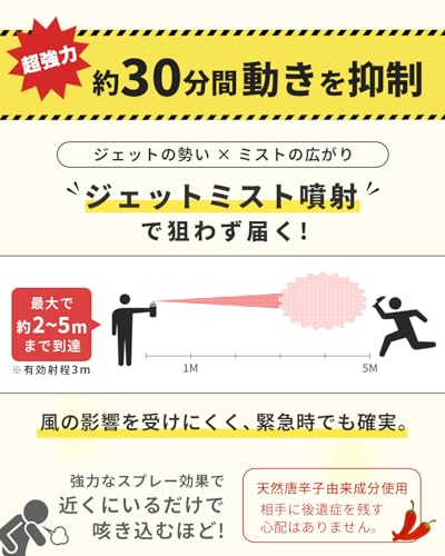 Lilima 【20万個突破】催涙スプレー 防犯スプレー 熊撃退スプレー としても活躍 小型 女性も安心 男女兼用 防犯グッズ 護身用 熊スプレー 熊よけスプレー 中間 画像