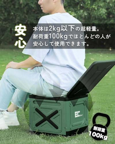 ECbest 簡易トイレ 非常用トイレ 防災グッズ 携帯トイレ 防災士共同開発 防災からアウトドアまで ポータブルトイレ 凝固剤・廃棄袋12セット付き 折り畳みタイプ 耐荷重約150㎏ (グレー) 中間 画像
