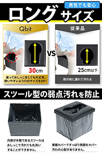 【防災グッズ大賞2023 大賞ブランド】 Qbit 折りたたみ 簡易トイレ 非常用 耐荷重800kg 防災グッズ スツール 災害用 防災士 監修 中間 画像
