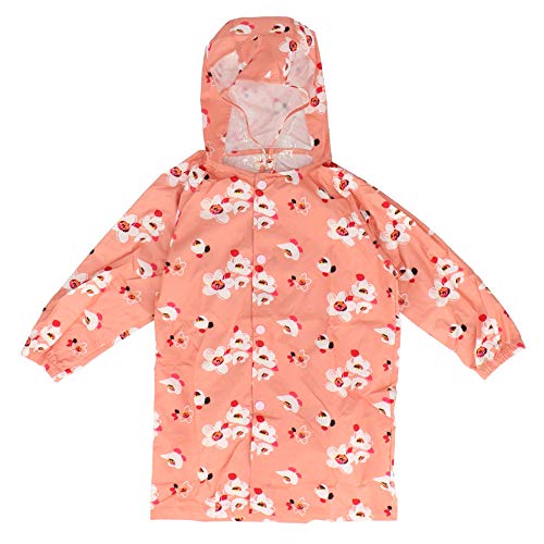 sy7005 キッズレインコート L(110-120cm) ピンクｘフラワー 1枚目 画像