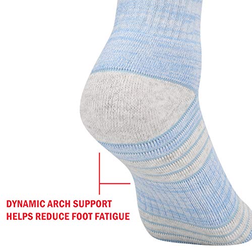 [YUEDGE] 靴下 レディース 登山 アウトドアウエア スポーツ トレッキング ハイキング ウォーキング用ソックス 高級綿 通気吸汗 抗菌防臭 3足セット 21-25cm 中間 画像