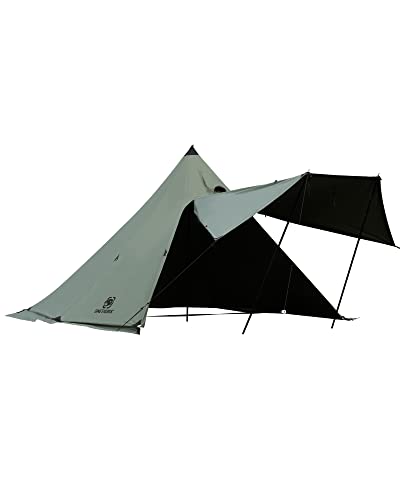 OneTigris Northgaze ポリコットンTC ワンポールテント 遮光 通気 1本メインポール付き 簡単設営 ポジショニングロープあり 2～4人用 キャンプ用 アウトドア 画像1