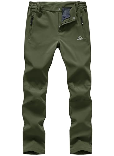 [YSENTO] 裏起毛 パンツ レディース 防寒 山ガール アウトドアファッション トレッキングパンツ 防風 吸汗速乾 撥水ズボン 登山ズボン ハイキング 冬山 街使い 通勤 真冬作業 厚手 秋冬用 グリーン M 画像1