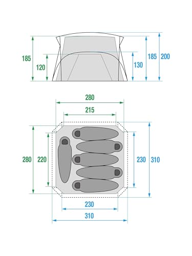 THE NORTH FACE(ザノースフェイス) テント エバベース6 NV22320 ニュートープグリーン 中間 画像
