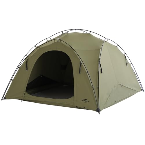 Soomloom ダブルY字型ポールテントVIKINGバージョンアップ焚き火煙突穴付きT/C素材家庭やカップルテント快適日除けポリコットン日陰濃い遮熱/耐火/難燃/耐久/耐水グランドシート付きキャンプ/アウトドアキャンピング 画像1