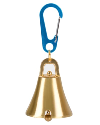 熊よけ鈴 真鍮製 熊鈴 消音機能付き 大音量 【プロ登山家推奨】熊避け鈴 熊よけベル 登山 鈴 トレッキング 山歩き ハイキング 防熊鈴 山用鈴 アウトドアベル 父の日 実用ギフト 防災用品 安全グッズ(Blue) 1枚目 画像