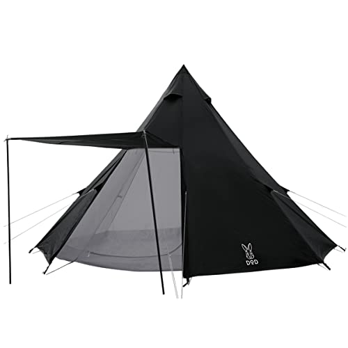 DOD(ディーオーディー) ワンポールテントL 8人用 【収納コンパクト&かんたん設営】 T8-200-BK 画像1